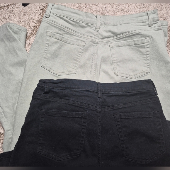 GUC Gloria Vanderbilt Sz 12 Amanda Jeans Mint Green And Black - Picture 5 of 6